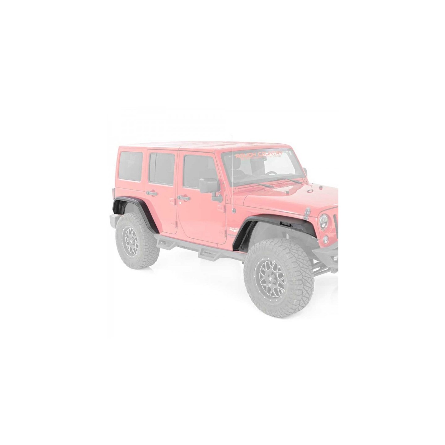 Garniture Passage Roue Pour Jeep Pour Wrangler JK 2007-2012 2013 2014 2015 2016 2017 Garde-boue Passage Roue Évasés Garde-boue Voiture 4 Pièces Sourcil De Roue