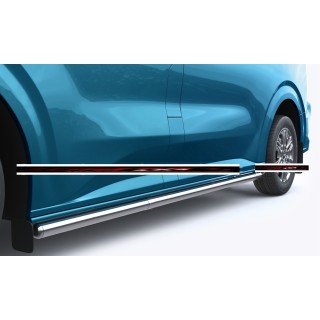 marche pieds FORD TRANSIT CUSTOM COURT 2023 AUJOURD'HUI INOX tubulaire LNE 60mm - Access Auto 4x4