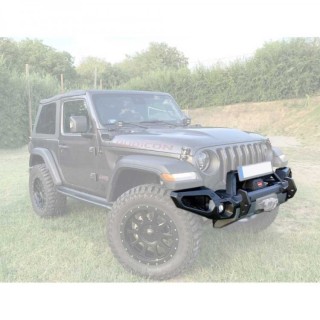 PARE CHOC AVANT JEEP WRANGLER JL 2018 AUJOURD'HUI ACIER avec support treuil FBS