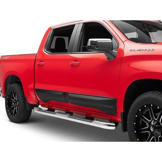 Baguettes Portes CHEVROLET SILVERADO 2019 AUJOURD'HUI ABS Noir Crew Cab