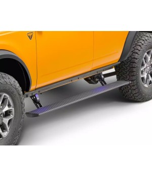 MARCHE PIEDS FORD RANGER RAPTOR 2023 AUJOURD'HUI DOUBLE CABINE ELECTRIQUE Aluminium plat AMP - Access Utilitaire - Vente en ligne d'accessoires auto et Véhicules Utilitaires