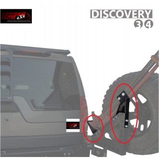 SUPPORT HILIFT ROUE SECOURS LAND ROVER DISCOVERY 3  2005 2009 ACIER PARE CHOC ARRIERE