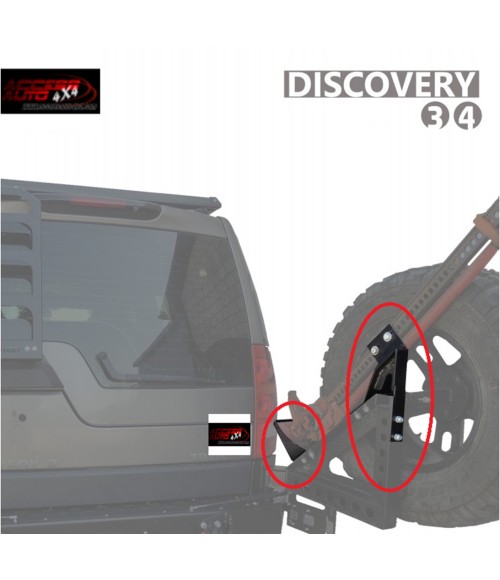 SUPPORT HILIFT ROUE SECOURS LAND ROVER DISCOVERY 3  2005 2009 ACIER PARE CHOC ARRIERE