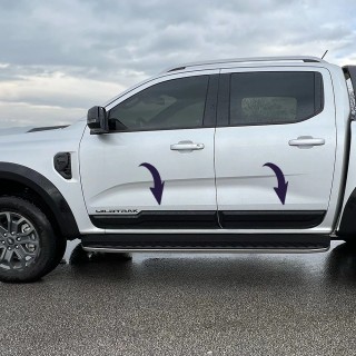 Baguettes Portes FORD RANGER 2023 AUJOURD'HUI Double Cabine SET Design
