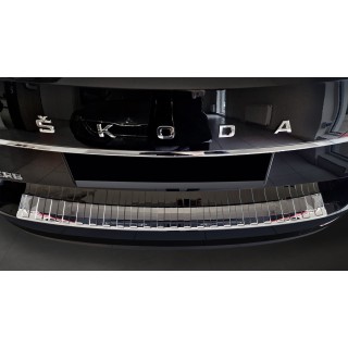 SEUIL DE COFFRE SKODA SUPERB BREAK 2015 AUJOURD'HUI INOX CHROME MIRROIR