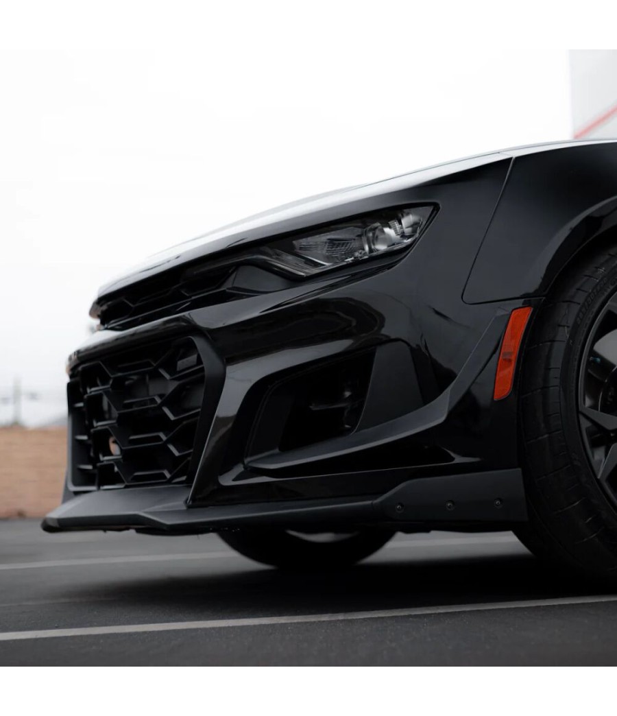 Lame De Pare-chocs Avant Maxton Design Pour Chevrolet Camaro SS Mk5 - Noir Brillant