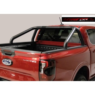 ROLL BAR VOLKSWAGEN AMAROK 2023 AUJOURD'HUI DOUBLE BARRES INOX 76mm NOIR Sport Design2