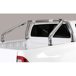 ROLL BAR VOLKSWAGEN AMAROK 2023 AUJOURD'HUI DOUBLE BARRES INOX 76mm CHROME Sport Design2