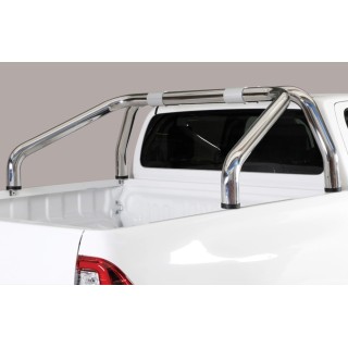 ROLL BAR VOLKSWAGEN AMAROK 2023 AUJOURD'HUI DOUBLE BARRES INOX 76mm CHROME Sport Design2