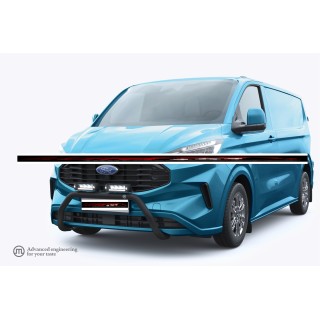 Pare Buffle FORD TRANSIT CUSTOM 2023 AUJOURD'HUI INOX NOIR HOMOLOGUE CE 60mm