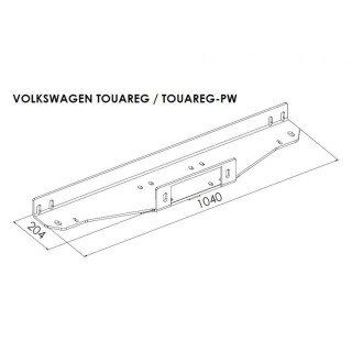 PLATINE FIXATION TREUIL VOLKSWAGEN TOUAREG 2010 2017 ACIER