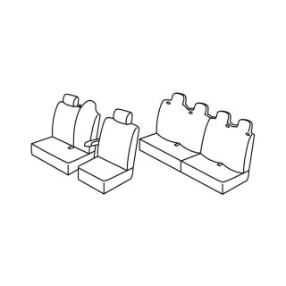 Housses siege auto RENAULT MASTER 7 PLACES 2010 2014