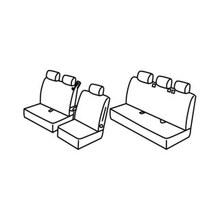 Housses siege auto PEUGEOT EXPERT 6 PLACES 2016 AUJOURD'HUI