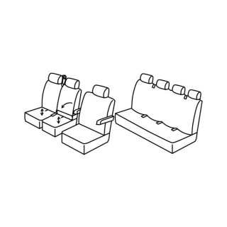 Housses siege auto VOLKSWAGEN CRAFTER 7 PLACES 2017 AUJOURD'HUI  6+1