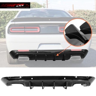 Diffuseur Arriere DODGE CHALLENGER 2015 2021IKON V2 STYLE Noir Brillant