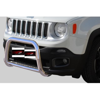 PARE BUFFLE-JEEP-RENEGADE-2014-2018 HOMOLOGUE INOX NOIR - BARRE DE RENFORT