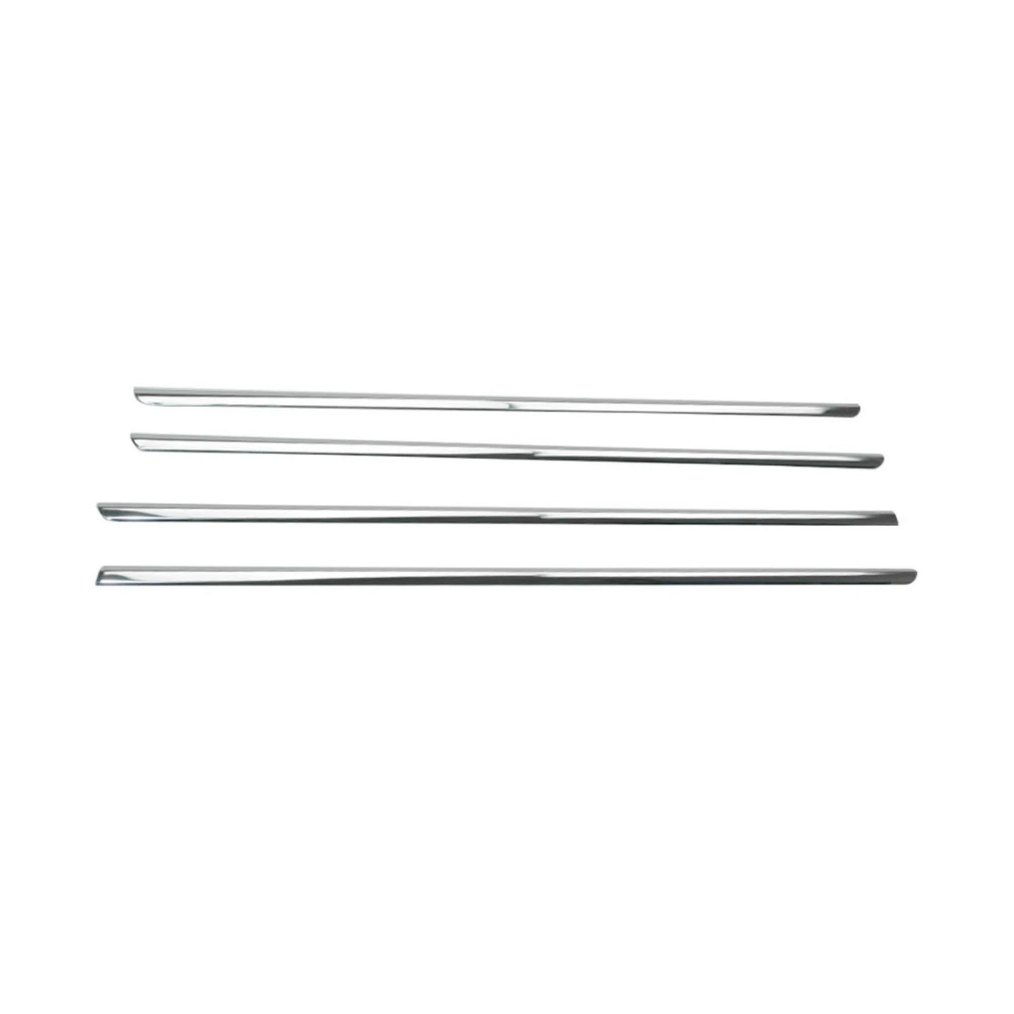 Lot De 4 Baguettes Latérales Chromées – Compatible Dacia, Peugeot, Citroën, VW, Etc.