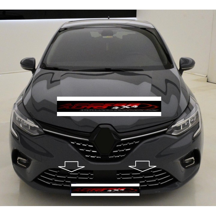 Grilles De Calandre Chromées Pour Renault Clio V (2019) - Lot De 6 Pièces En Acier Inoxydable 304, Fixation 3M