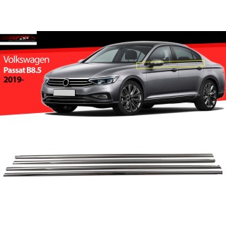 Baguette Fenetre VOLKSWAGEN PASSAT BERLINE 2019 2024 INOX CHROME Set 4 PIECES