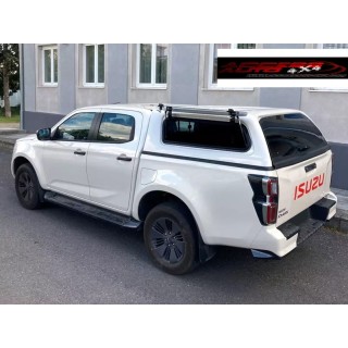 HARD TOP ISUZU D-MAX 2021 AUJOURD'HUI DOUBLE CABINE FENETRES ESCAMOTABLES AEROKLAS Pret à peindre