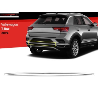 Baguette Pare Choc Arriere CHROME VOLKSWAGEN T-ROC 2017 AUJOURD'HUI INOX CHROME 1 PIECE