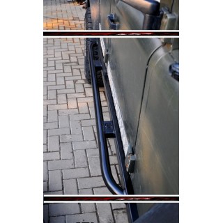 MARCHE PIEDS LAND ROVER DEFENDER 110 5 portes Tubulaire Noir HD - Access Auto 4x4