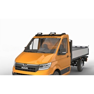 RAMPE DE TOIT VOLKSWAGEN CRAFTER H1 2017 AUJOURD'HUI INOX NOIR TUBULAIRE