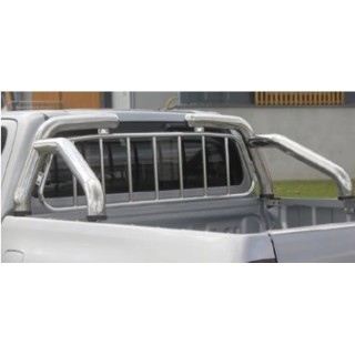 ROLL BAR TOYOYA HILUX 2021 AUJOURD'HUI INOX DOUBLE BARRES GRILLE PROTECTION LUNETTE