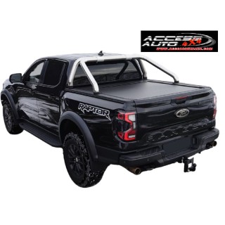 ROLL BAR FORD RANGER 2023 AUJOURD'HUI DOUBLE BARRES INOX 76mm CHROME Sport Design couvre benne Mountain Top