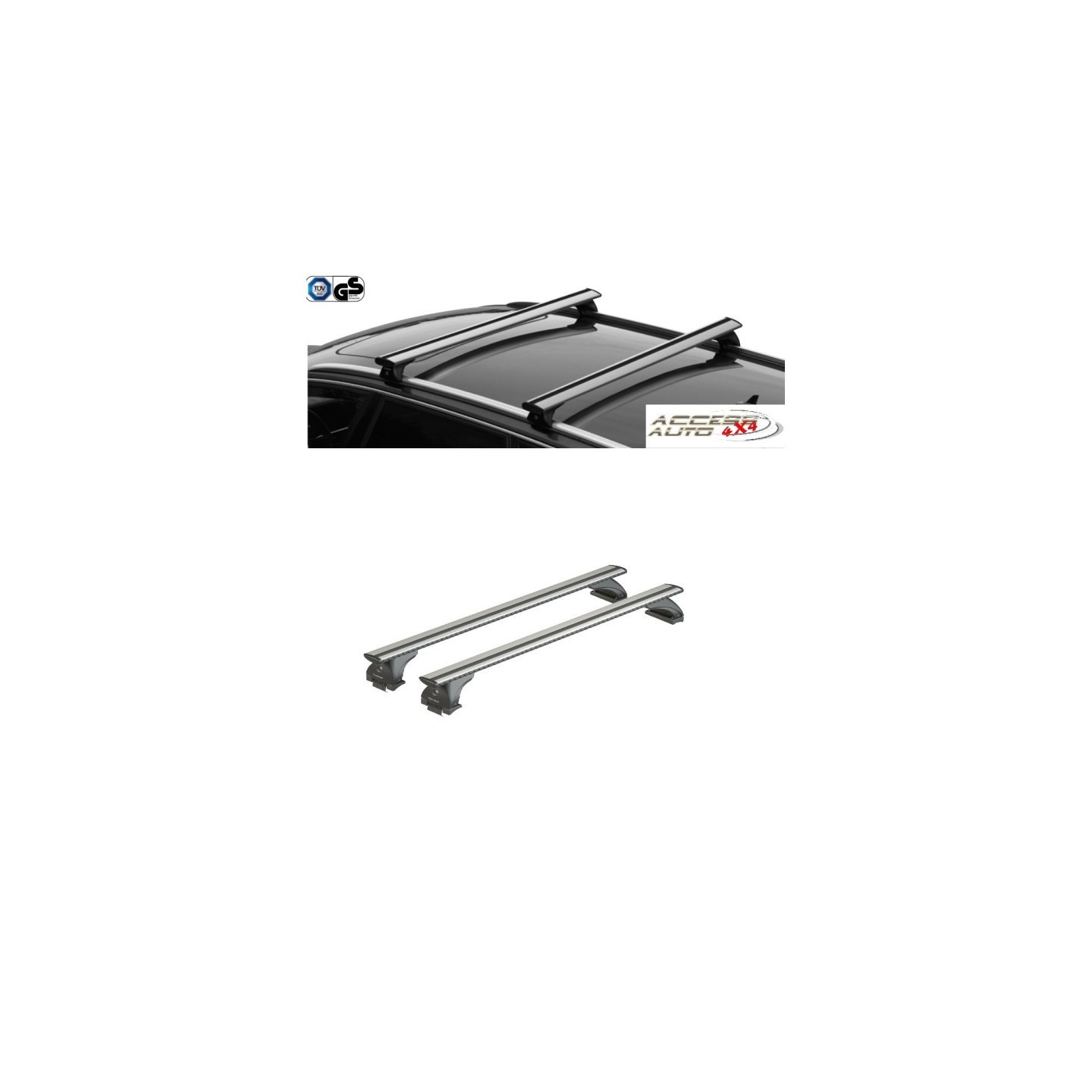 Barres De Toit Aluminium Pour BMW Série 5 Break F11 (2010-2017) - Gris - Compatible Coffres Et Porte-vélos