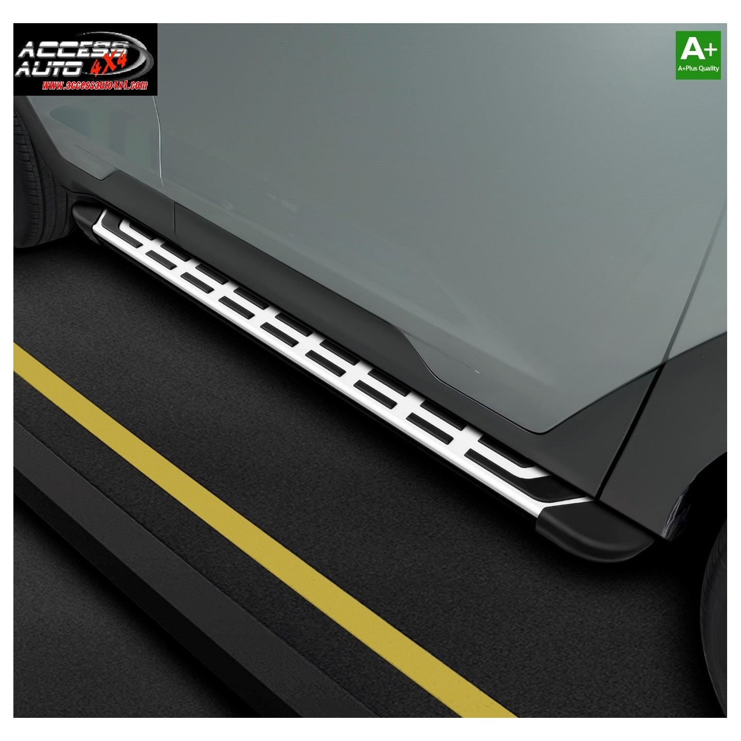 Marchepieds TURTLE Pour Volkswagen Tiguan (5N) 2007-2016 - Gris | Aluminium Et ABS - 7