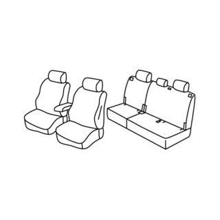 Housses siege auto FORD TOURNEO CONNECT 2022 AUJOURD'HUI 5 places - Access Auto 4x4