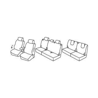 Housses siege auto FORD TOURNEO CONNECT 2022 AUJOURD'HUI 7 places - Access Auto 4x4