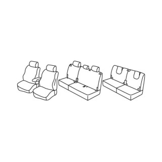 Housses siege auto FORD TOURNEO CONNECT 2022 AUJOURD'HUI 7 places - Access Auto 4x4