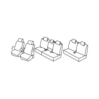 Housses siege auto SEAT TARRACCO FR 2021 AUJOURD'HUI 7 PLACES