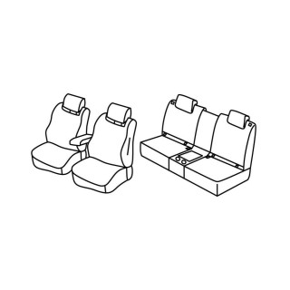 Housses siege auto TOYOTA PRIUS PLUG-IN 5P 2017 AUJOURD'HUI - Access Auto 4x4