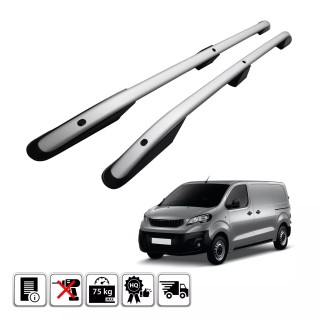 Barres de Toit OPEL VIVARO MOYEN 2019 AUJOURD'HUI LONGITUDINALES POLI  75kgs