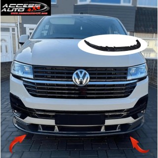 Spoiler Avant VOLKSWAGEN T6 1 2019 AUJOURD'HUI ABS Noir Design4