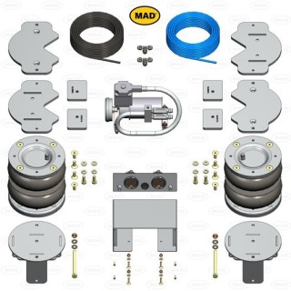 KIT Suspension Pneumatique Arriere Confort pour HYMER SLC B-MC T  avec Compresseur et Panneau de Controle Specifique