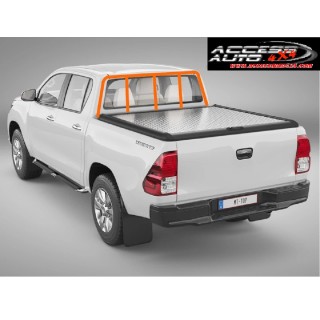 COUVRE BENNE TOYOTA HILUX DOUBLE CABINE 2016 AUJOURD'HUI ALUMINIUM GRIS RIGIDE Mountain Top Avec Porte Echelle