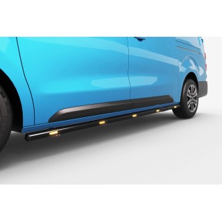 Marche pieds OPEL VIVARO MOYEN LONG 2019 2024 INOX NOIR tubulaire LED