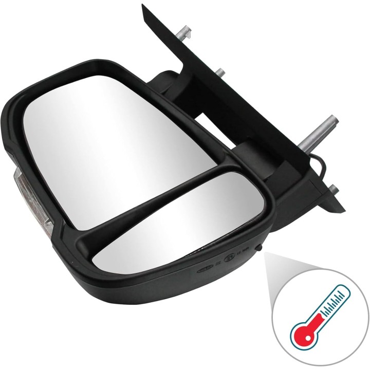 Rétroviseur extérieur gauche FIAT DUCATO Type 250 réglable électriquement Temp.Sensor 16W bras court 735773382 - Access Auto 4x4