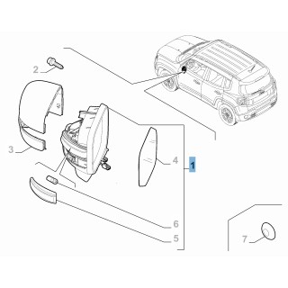 Rétroviseur extérieur droit JEEP RENEGADE 2014 AUJOURD'HUI electrique 735612617