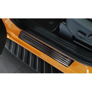 Seuil de porte FORD RANGER 2023 AUJOURD'HUI INOX NOIR 4 PIECES