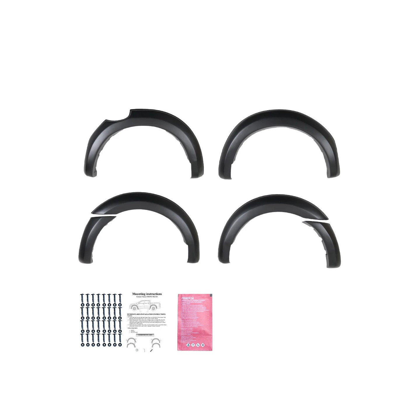 Elargisseurs d'Ailes FORD RANGER 2019 2022 DOUBLE CABINE SET lisse