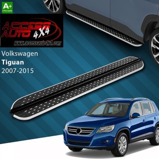 marche pieds VOLKSWAGEN TIGUAN 2007 2015 Aluminium DMC Noir Poli