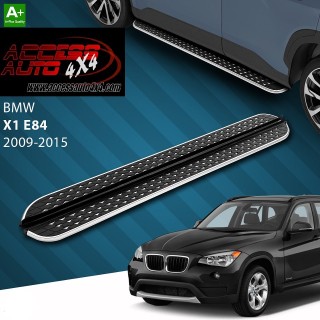 marche pieds BMW X1 2009 2015 Aluminium DMC Noir Poli