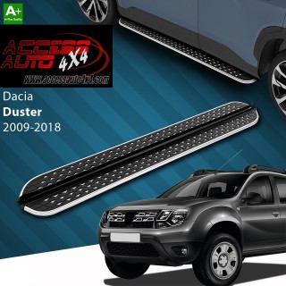 marche pieds DACIA DUSTER 2010 2017 Aluminium DMC Noir Poli