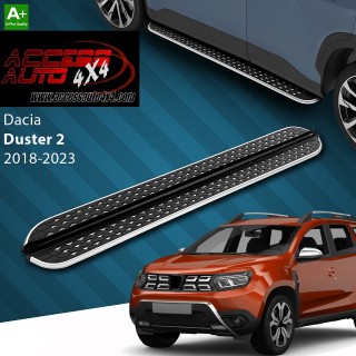 marche pieds DACIA DUSTER 2018 2024 Aluminium DMC Noir Poli