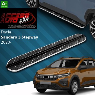 marche pieds DACIA SANDERO STEPWAY 2021 AUJOURD'HUI Aluminium DMC Noir Poli
